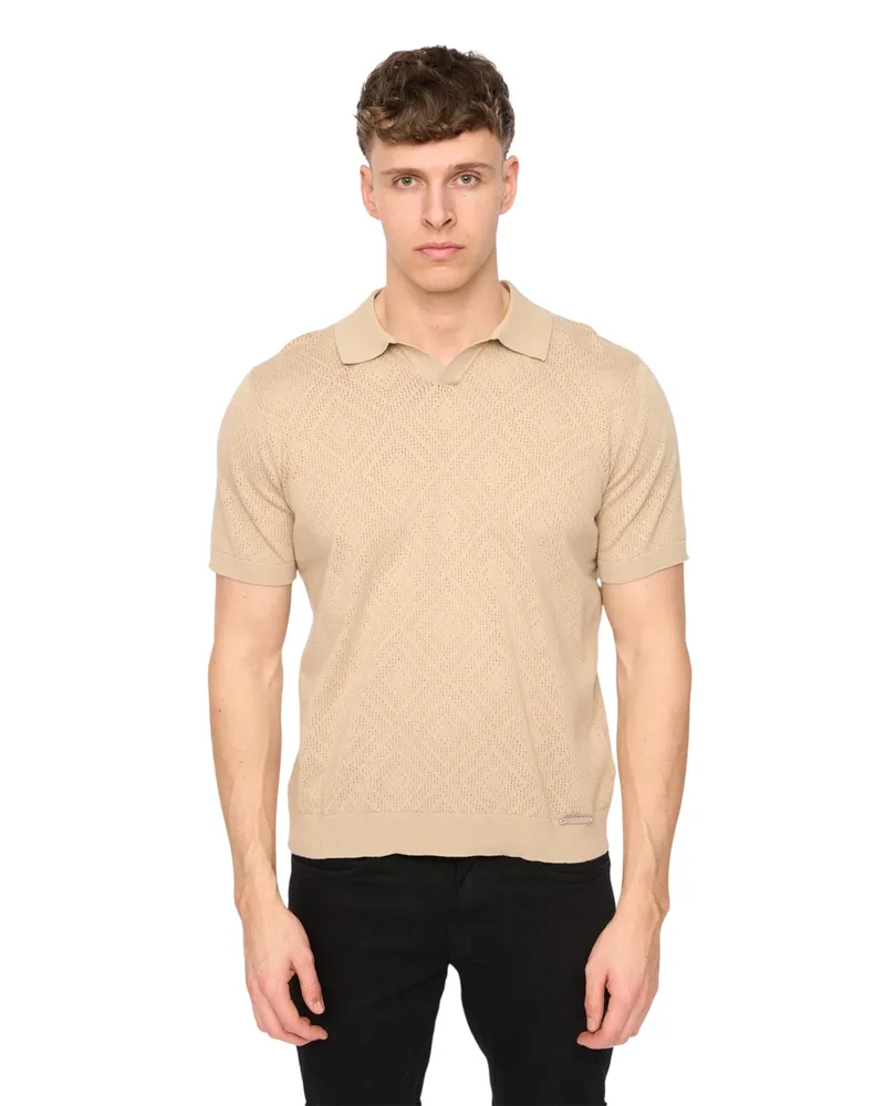 Duck and Cover Dedham" Poloshirt für Herren (Steinfarben Steingrau