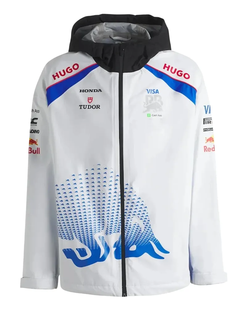 HUGO BOSS BW Visa Cash App Red Bull" Kapuzenjacke für Herren (Weiß Weiß