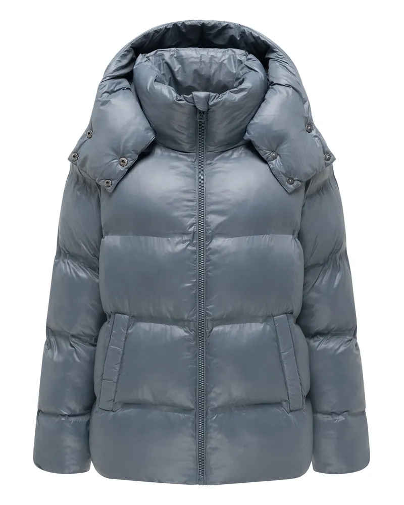 NAVAHOO Damen Winterjacke Snow-Frame mit abnehmbarer Kapuze Blau