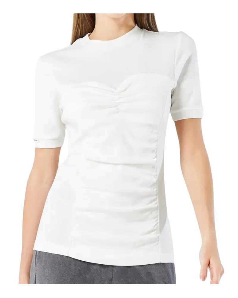 Nike Scrunched Front Weißes Sport-T-Shirt Weiß