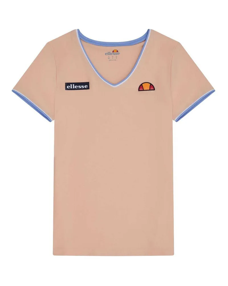 Ellesse T-Shirt für Damen, V-Ausschnitt (Hellorange Orange