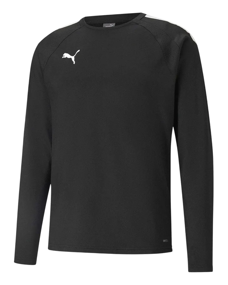 Puma TeamLIGA" T-Shirt für Herren, Langärmlig (Schwarz/Weiß Schwarz