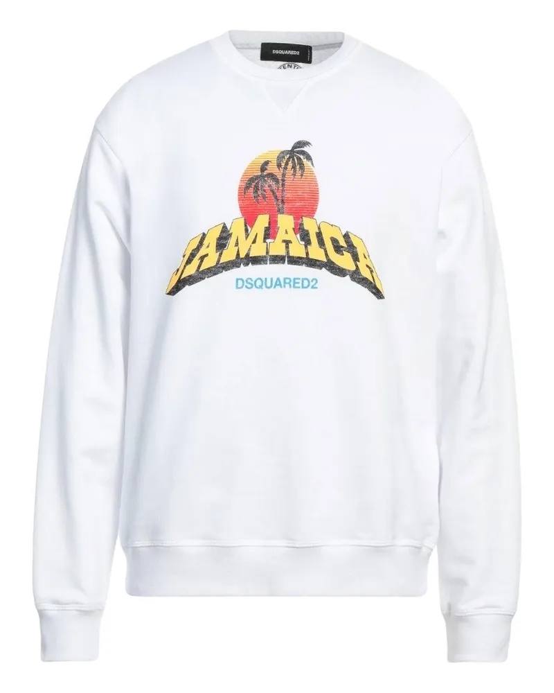 Dsquared2 Jamaica" Sweatshirt für Herren/Damen Unisex (Weiß Weiß