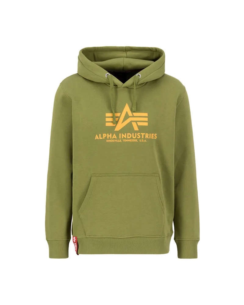 Alpha Industries Basic Big Logo Hoodie Grün