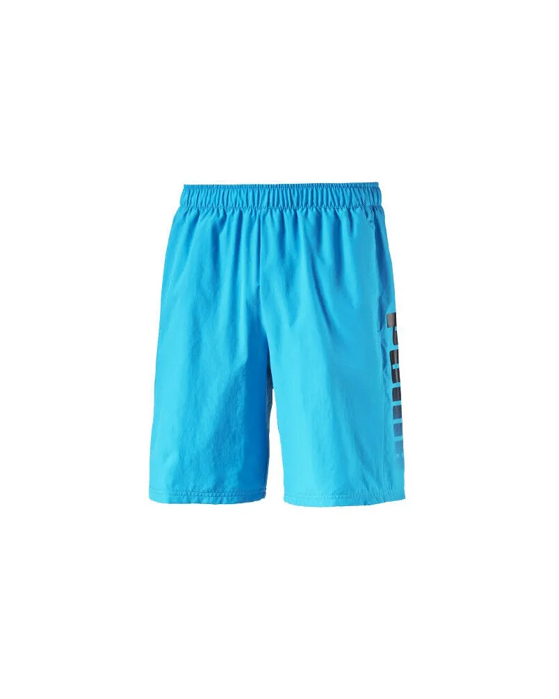 Puma Fun Big Logo gewebt blau Polyester elastisch Herren Shorts 836575 10 Blau