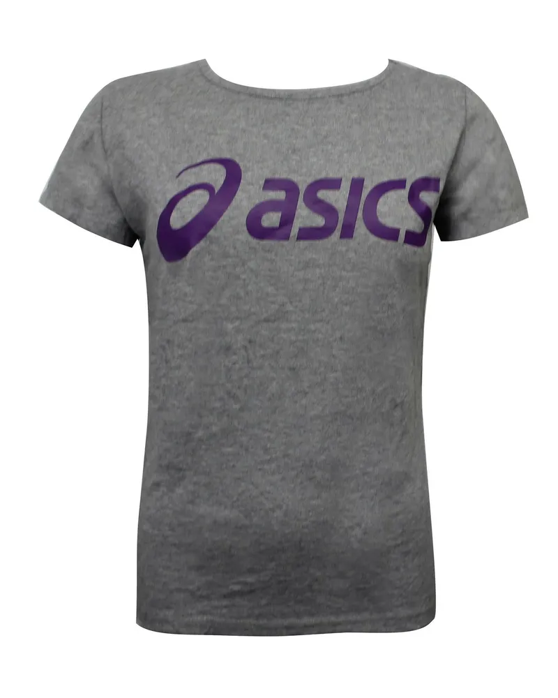 Asics Logo Womens Grey T-Shirt Grau