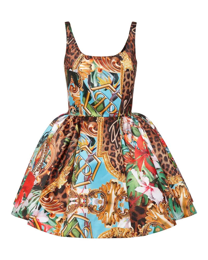 Philipp Plein Minikleid Baroque Mehrfarbig