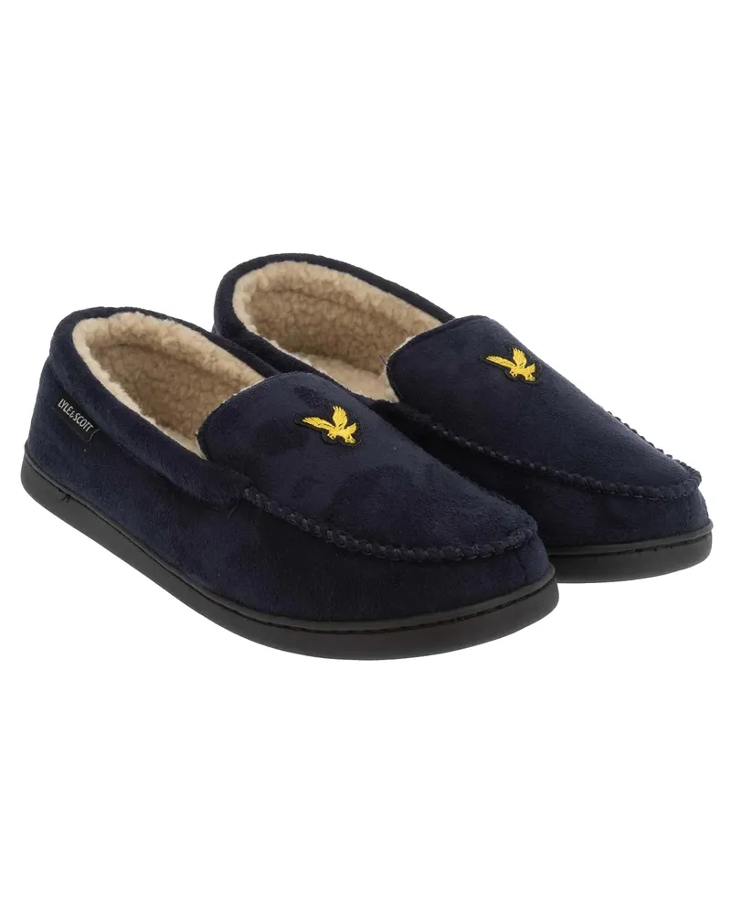 Lyle & Scott Herren Mokassin-Hausschuhe "Aspen" (Marineblau Marineblau