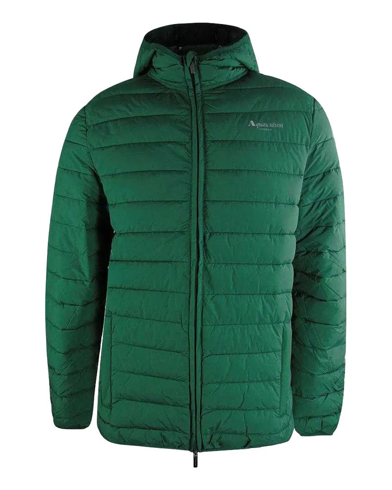 Aquascutum Steppjacke für Herren, mit Kapuze, Aktiv (Dunkelgrün Grün