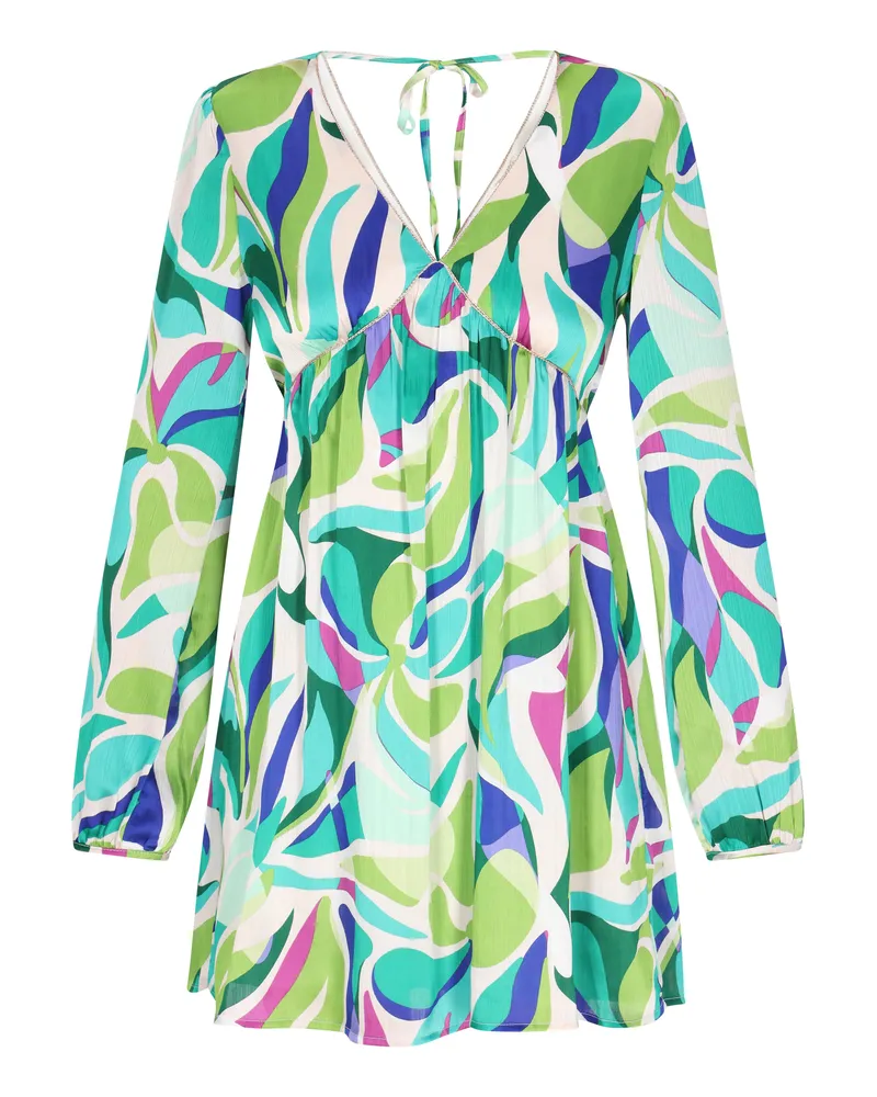 IZIA Kleid Frauen aqua mehrfarbig Mehrfarbig