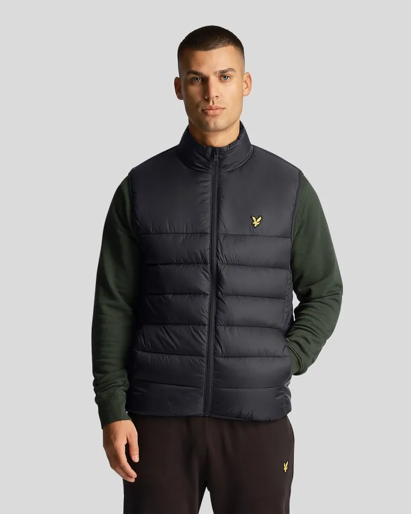 Lyle & Scott Herren Wattierte Weste Schwarz