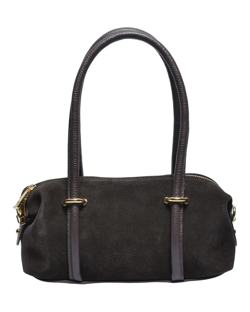 Luisa Vannini Zweifarbig Rindsledertasche Dunkelbraun