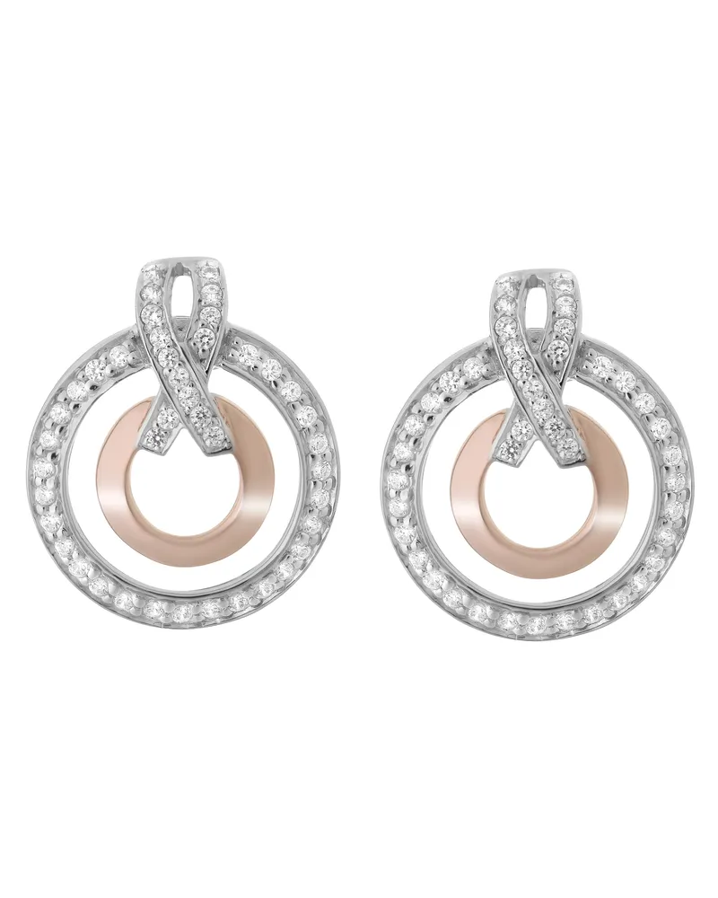 Orphelia Azalea' Tropfenohrringe aus 925er Sterlingsilber für Damen - Silber/Rosé ZO-7095/1 Silber