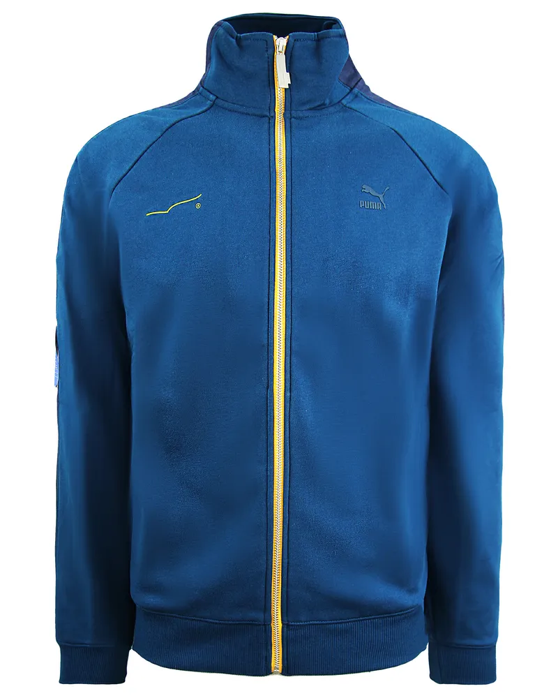 Puma X Ader Fehlerspur Top Reißverschluss hochschlämisch blaue Herren Jumper 595533 60 Gelb