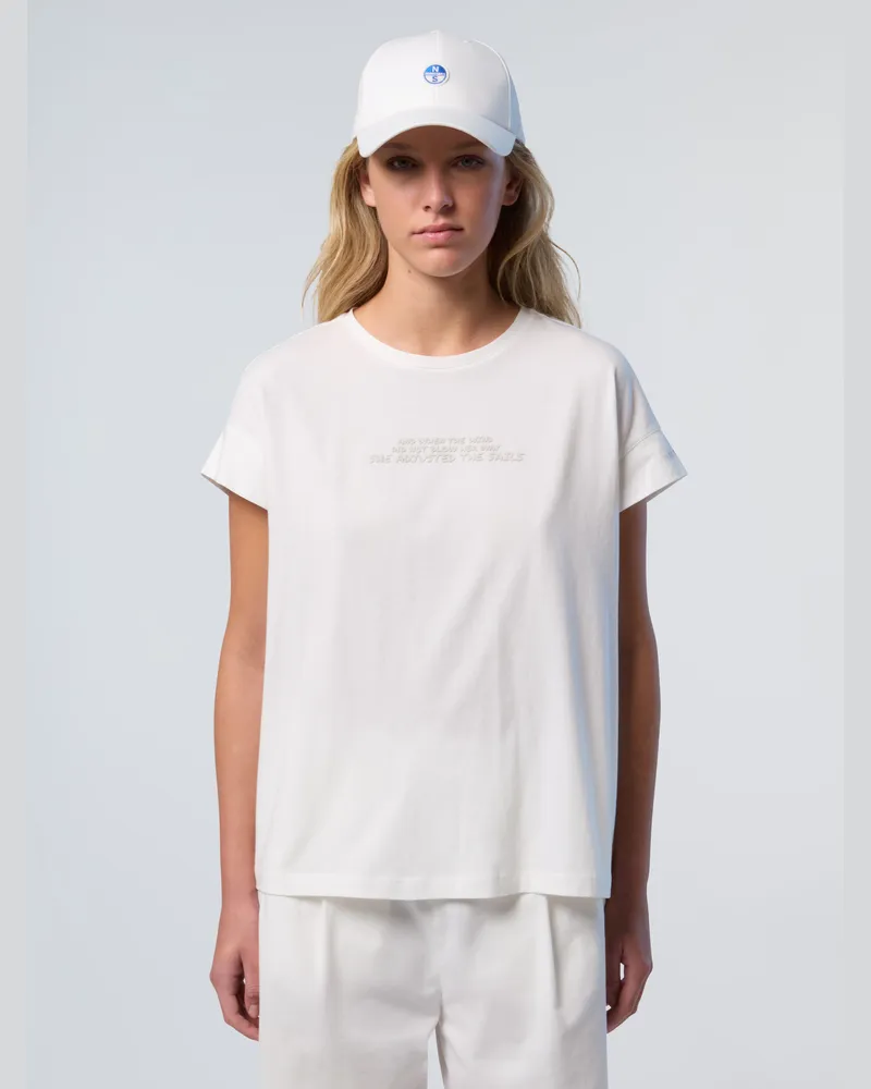North Sails T‑Shirt mit Slogan-Print - Weiß Weiß