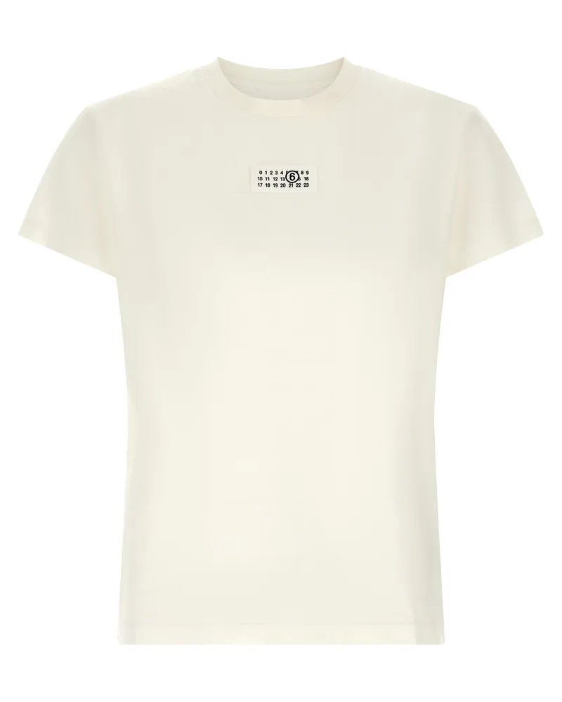 Maison Margiela Weißes Baumwoll-T-Shirt Weiß