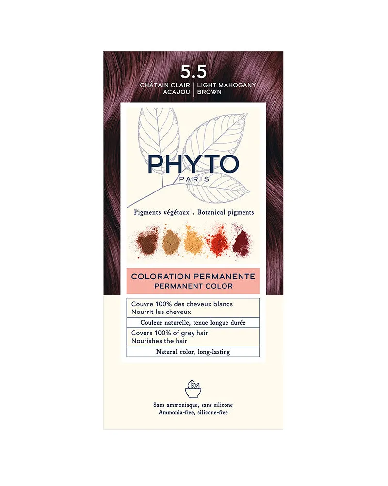 PHYTO color #5.5-hellbraunes Mahagoni 4 Stk 