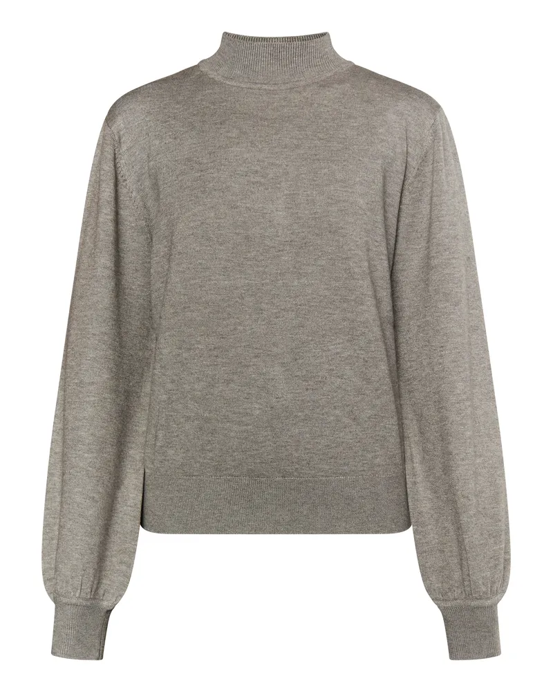 DreiMaster Strickpullover Damen Grau Melange Grau