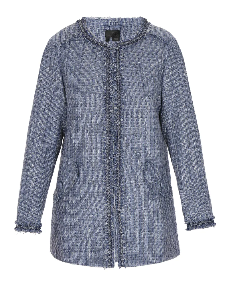 DreiMaster Mantel für Damen, mit Glitzereffekt - Marineblau Marineblau