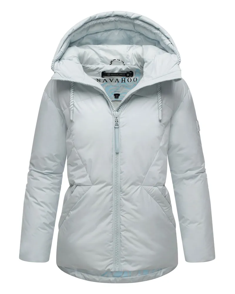 NAVAHOO Damen Steppjacke Pastellzauber – warm, stylisch & figurbetont Blau