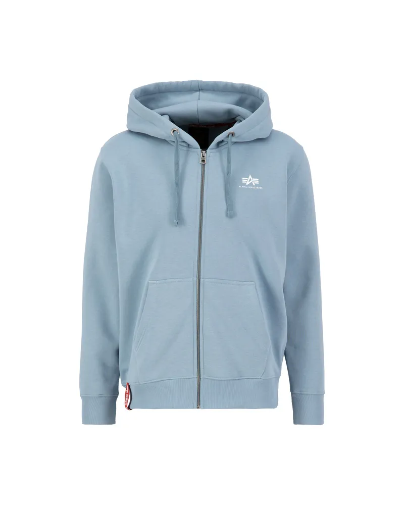 Alpha Industries Basic Small Logo Zip Hoodie Blau