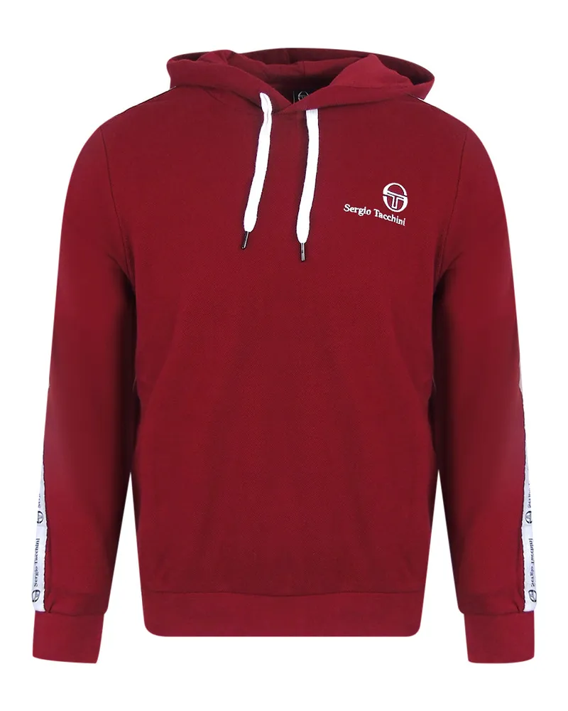 Sergio Tacchini Burgunder Devok Kapuzenpullover Dunkelrot
