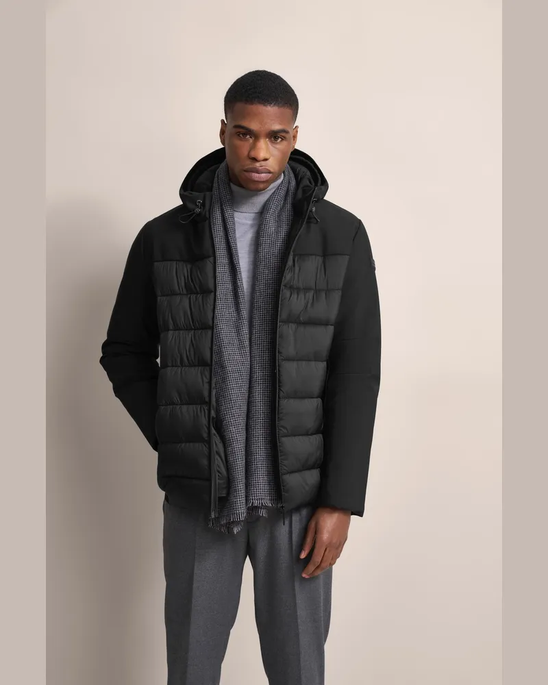 Bugatti Hybridjacke mit Stretchfunktion für Herren - Schwarz Schwarz