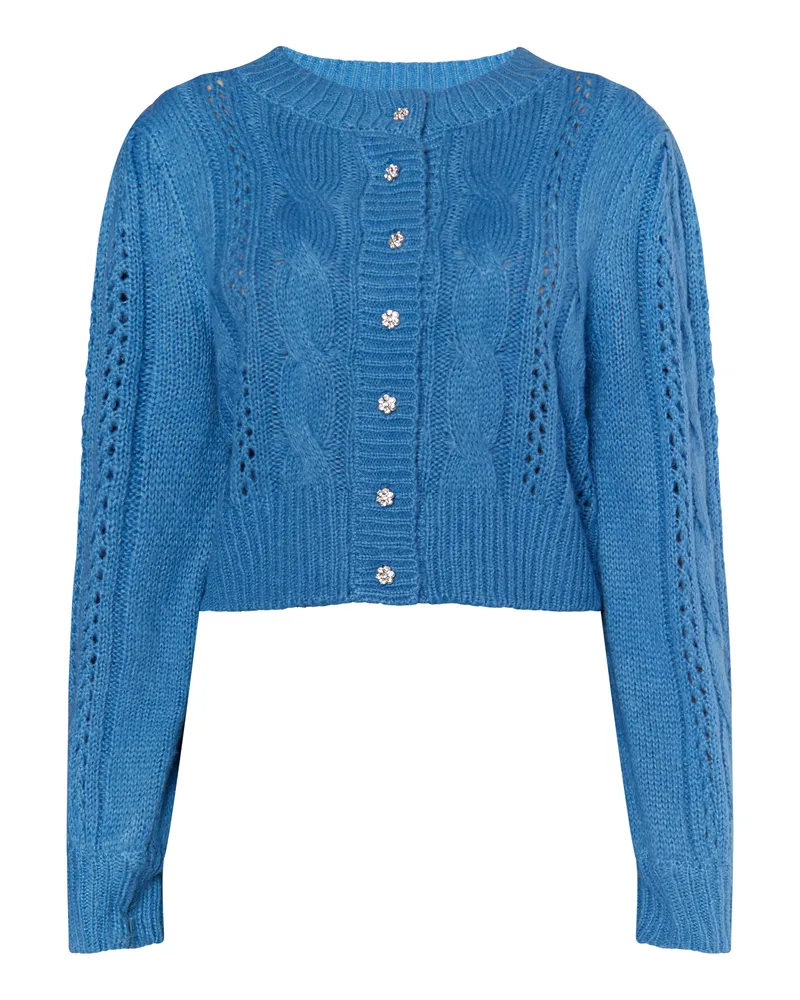 My Mo Strickcardigan Damen Himmelblau Hellblau