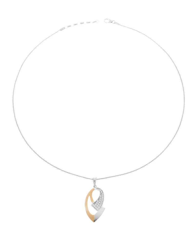 Orphelia Damen-Kette aus 925er Sterlingsilber mit Anhänger – Silber/Rosé ZH-6004 Silber