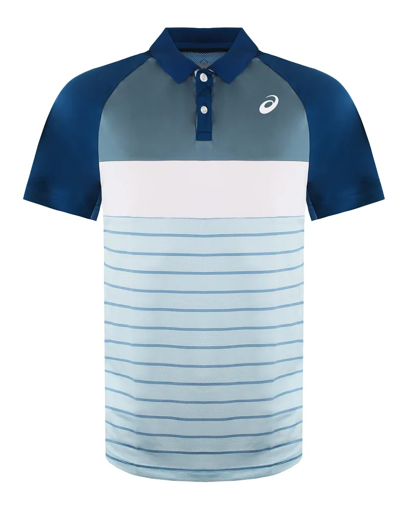 Asics Court Herren Blau Tennis Poloshirt Blau