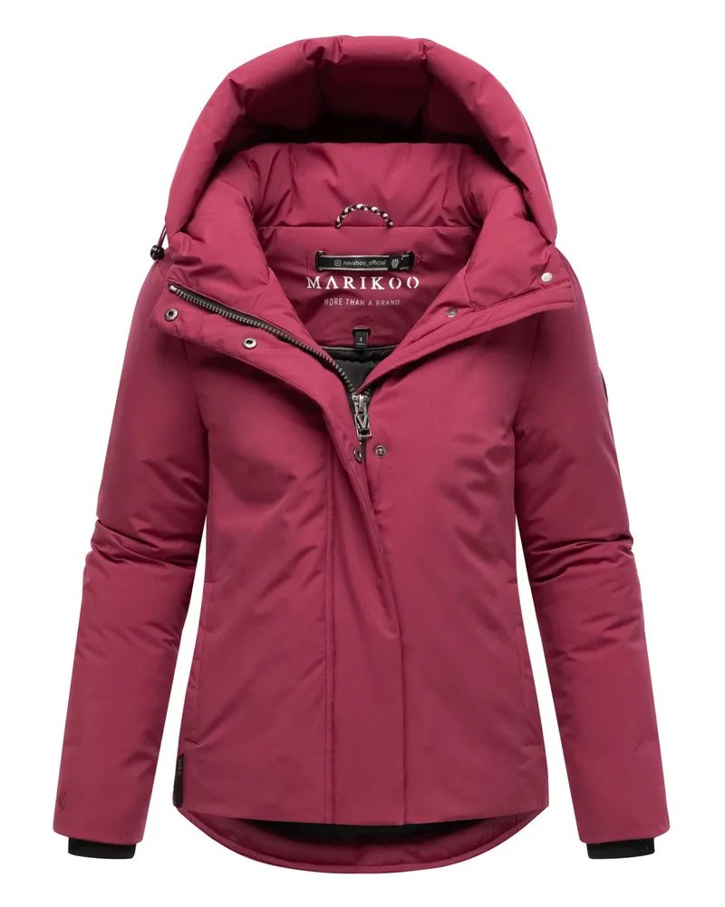 Marikoo Damen-Winterjacke "Yeminaa" mit Kapuze und warmem Fleecefutter - Lila Lila