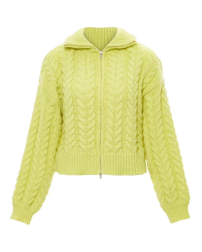 My Mo Strickjacke Damen Limette Limettengrün