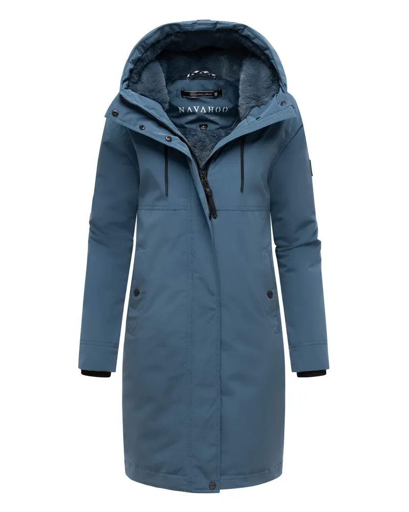 NAVAHOO Damen Winterparka Hageltanz – klassisch, warm & funktional Blau