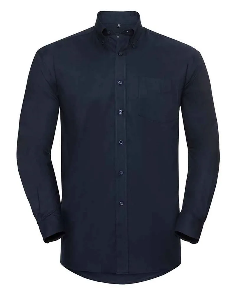 Russell Athletic Russell Collection - Formelles Hemd für Herren Langärmlig (Leuchtend Navy-Blau Marineblau