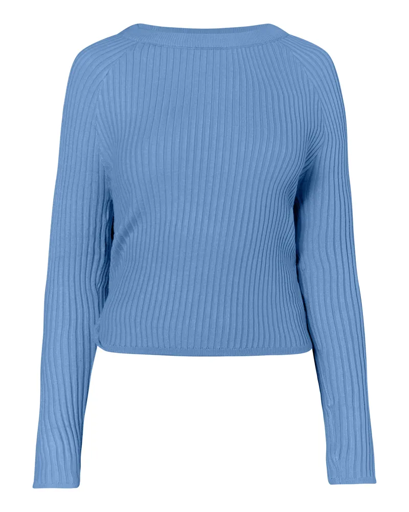 My Mo Rückenfreier Pullover Damen blau Blau