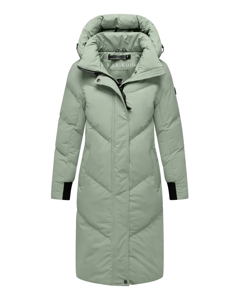 Marikoo Damen Steppmantel Teonaa mit Kapuze & sportlich-elegantem Look Grün