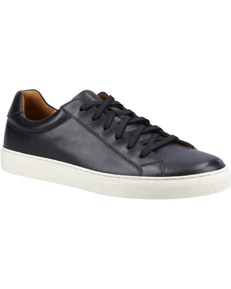 Hush Puppies Colton Leder Herren Schwarz Turnschuhe Schwarz