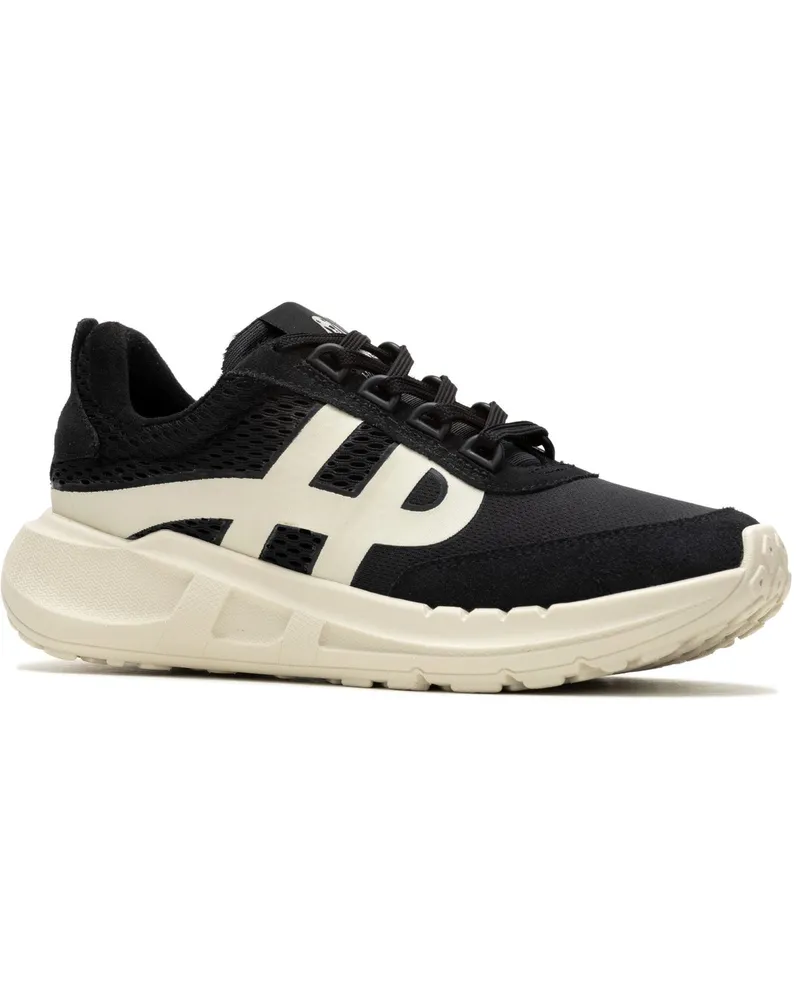 Hush Puppies Seventy8 Retro Runner Suede Damenschwarze Turnschuhe Schwarz