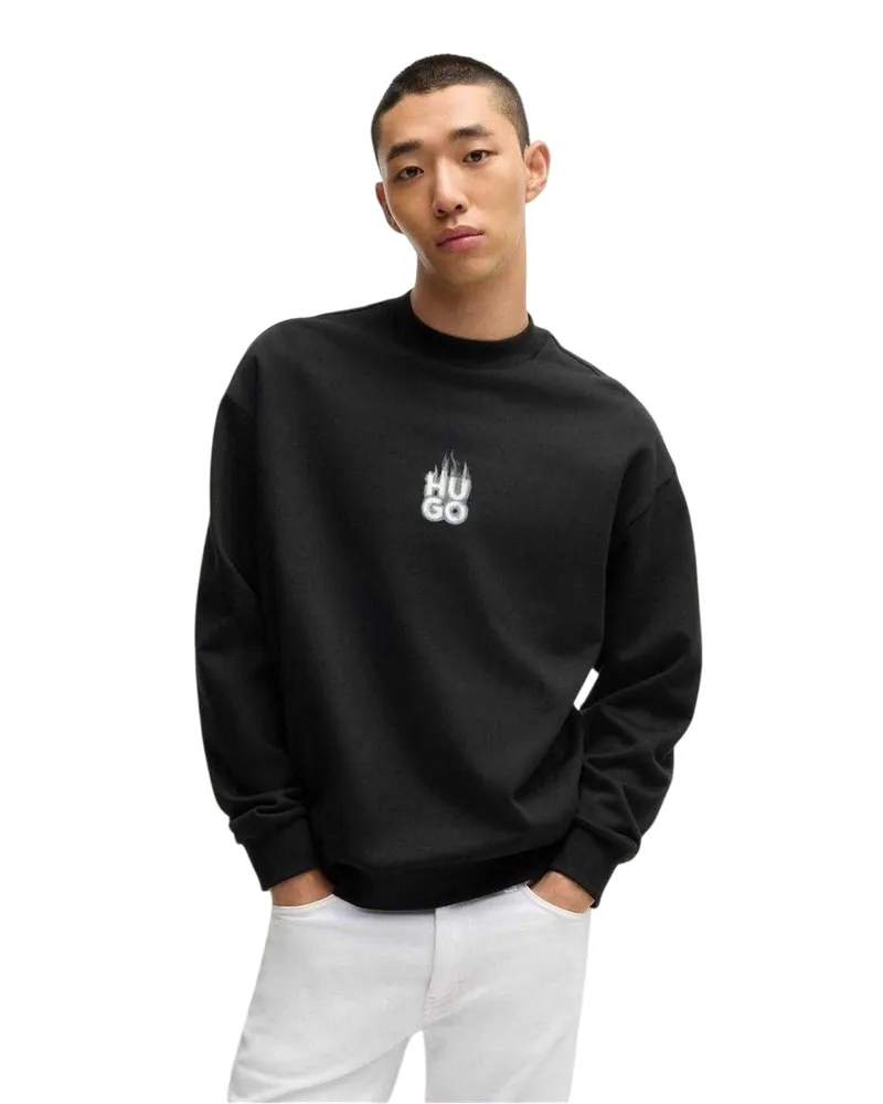 HUGO BOSS Sweatshirt für Herren, leger (Schwarz Schwarz