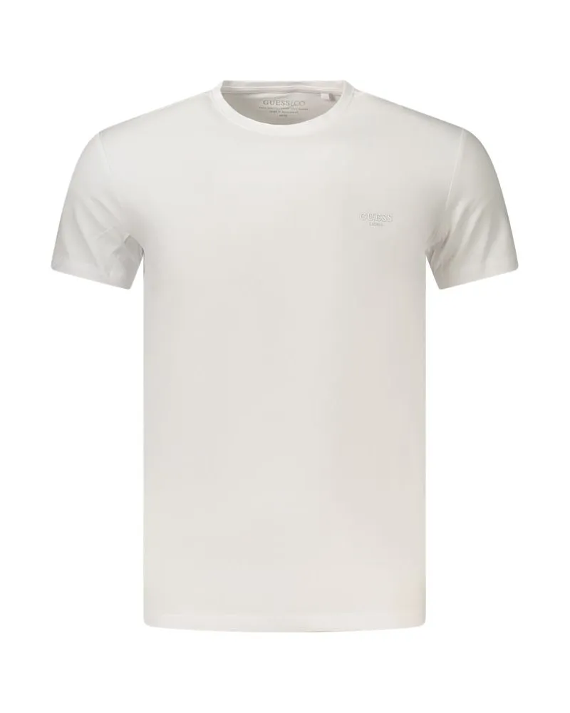 Guess Weißes Baumwoll-Herren-T-Shirt Weiß