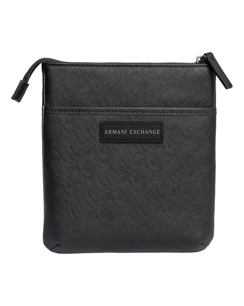 Armani Exchange Umhängetasche mit Box-Logo - Schwarz Schwarz
