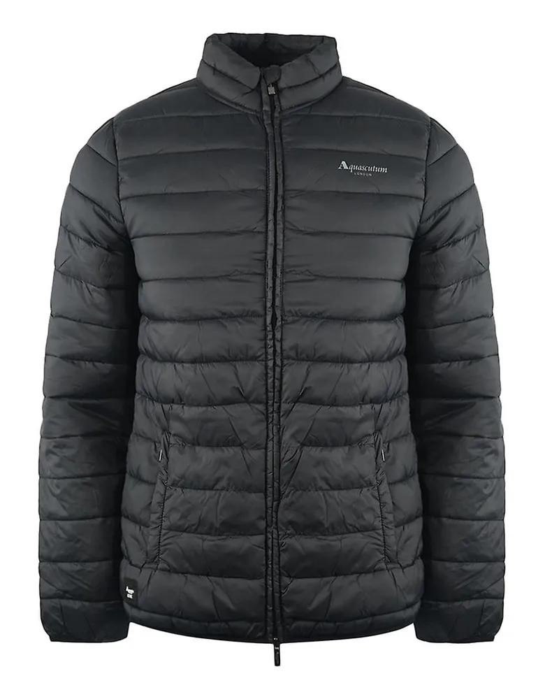 Aquascutum Herren Logo Steppjacke (Schwarz Schwarz