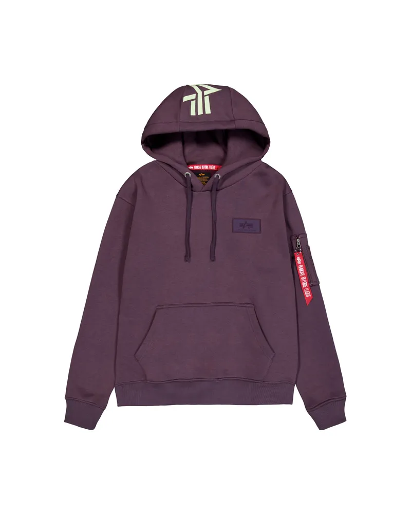 Alpha Industries Backprint Hoodie Violett