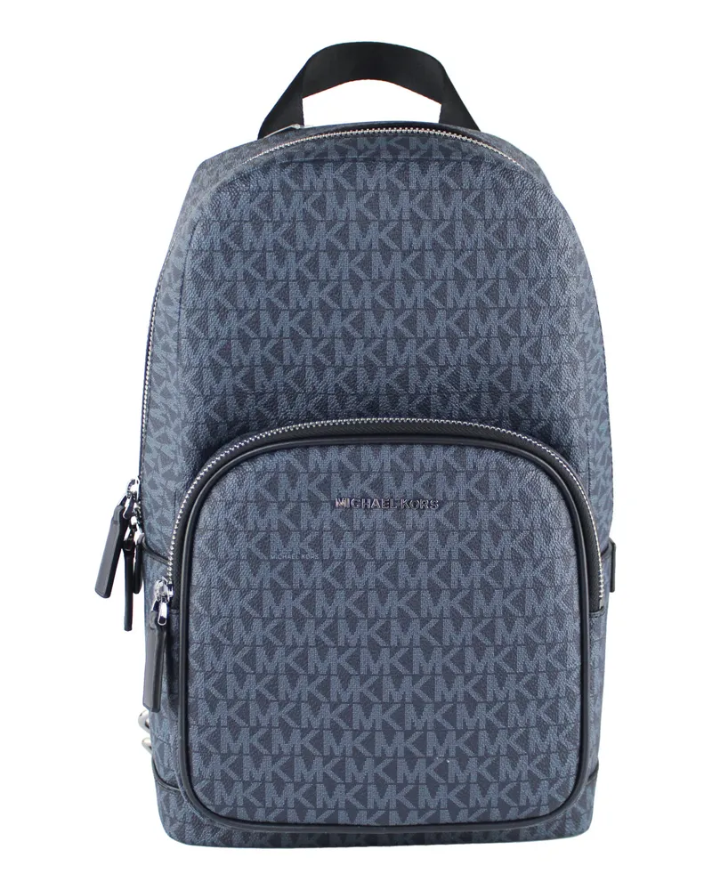 Michael Kors Cooper Medium Signature PVC Umhängetasche Slingpack Blau