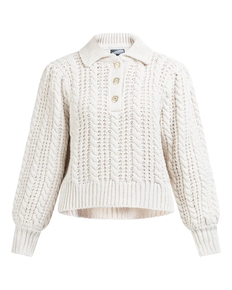 DreiMaster Strick Pullover Damen WOLLWEISS Wollweiß
