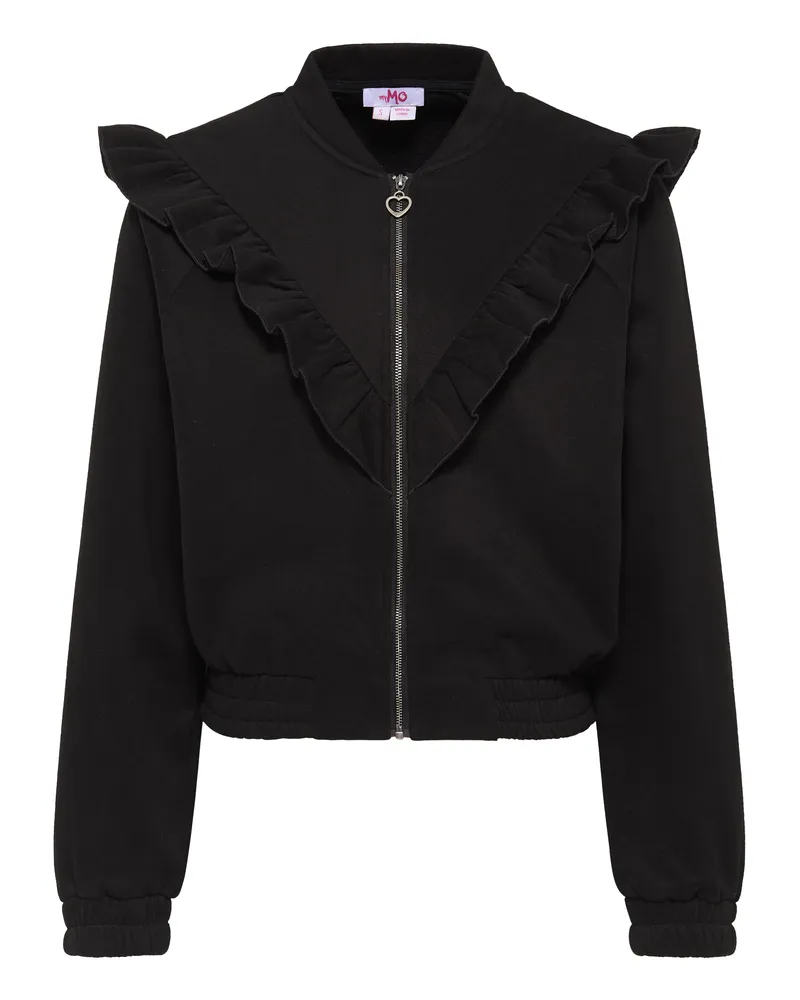 My Mo Sweatjacke Damen schwarz Schwarz