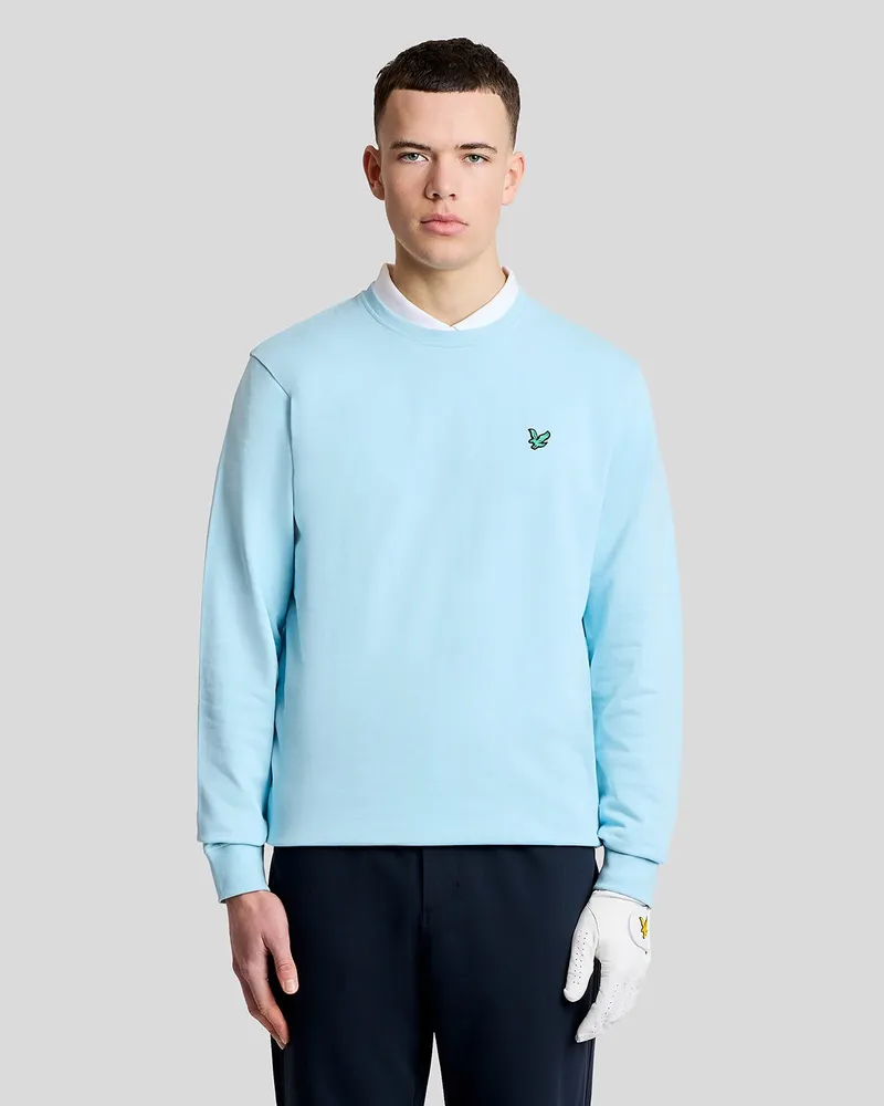 Lyle & Scott Golf-Sweatshirt mit Rundhalsausschnitt Blau