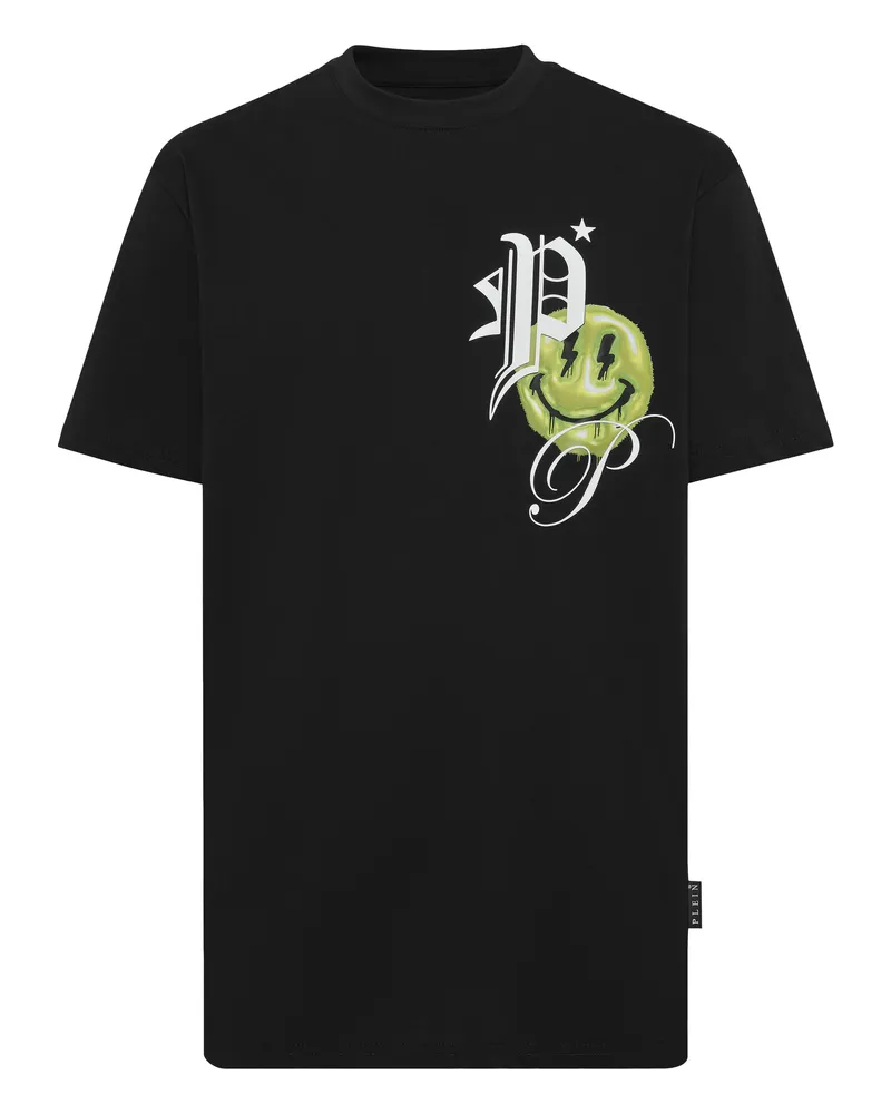 Philipp Plein T-Shirt Rundhalsausschnitt Ss Smile Schwarz