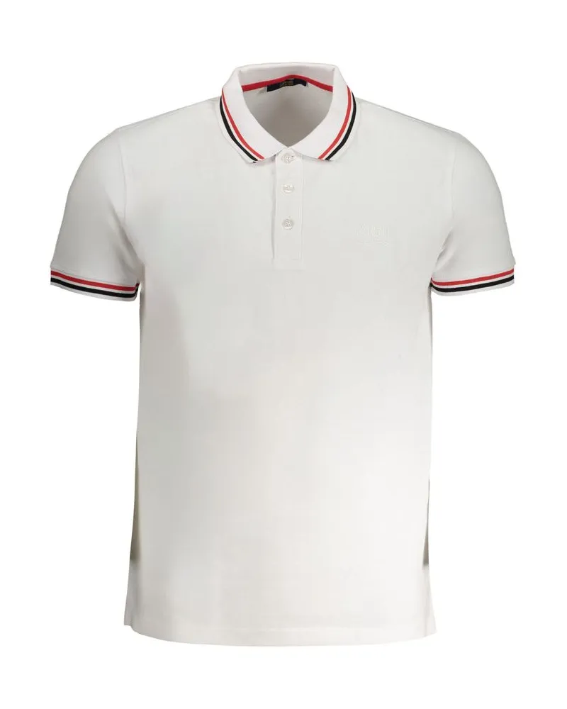 Roberto Cavalli Bianco Baumwoll Herren-Polohemd Weiß