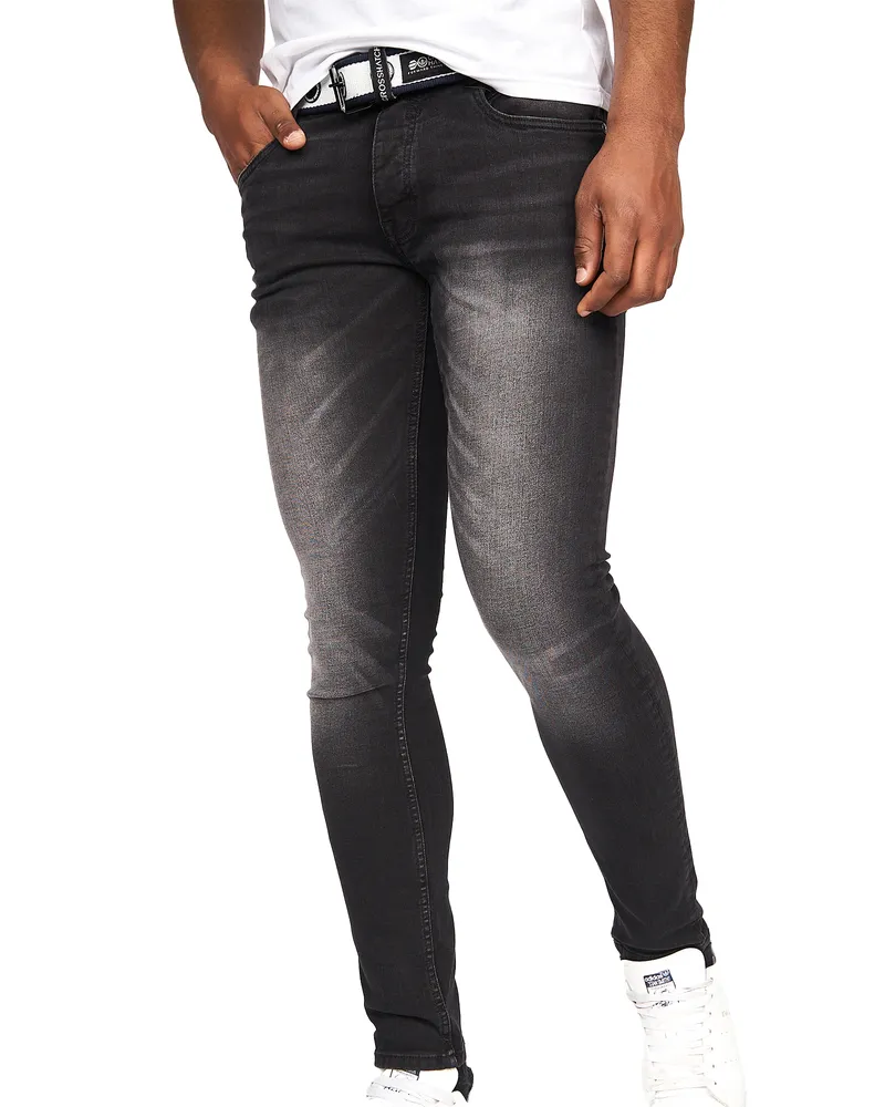 CrossHatch Barbeck" Jeans für Herren (Schwärze Schwarz